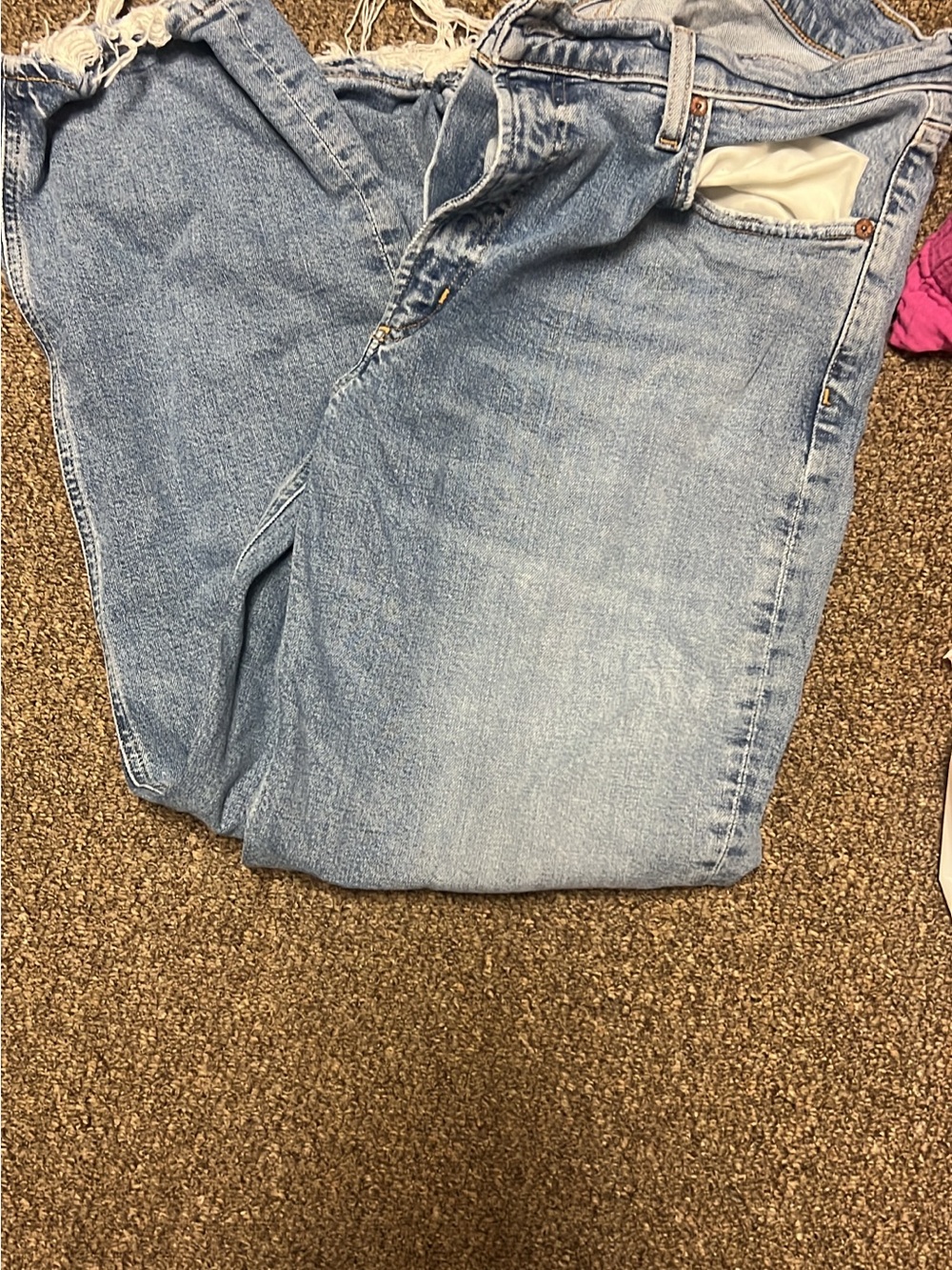 Agolde Light Blue Distressed Ankle Jeans